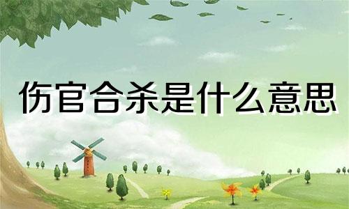 伤官合杀是什么意思 伤官合杀的性格特征