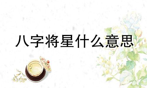 八字将星什么意思 代表什么