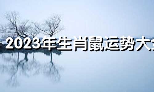 2023年生肖鼠运势大全 2023年属鼠人的运气