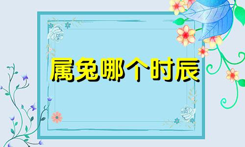 属兔哪个时辰 属相兔什么时辰出生好