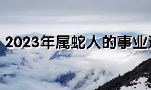 2023年属蛇人的事业运 2023年属蛇人的运气
