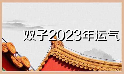 双子2023年运气 2030年双子座运势