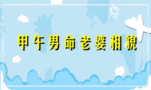 甲午男命老婆相貌 甲午男性格