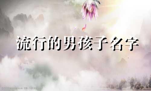 流行的男孩子名字 最新取名流行的字男孩有哪些