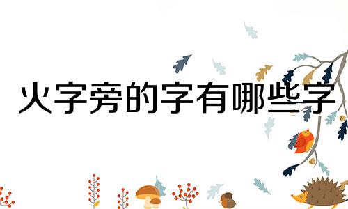 火字旁的字有哪些字 五行带火字的字有哪些字