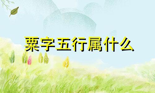粟字五行属什么 带粟字有寓意的名字大全