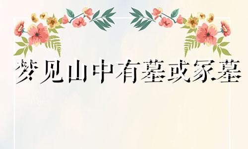 梦见山中有墓或冢墓 梦见山上有墓地周边风景很好