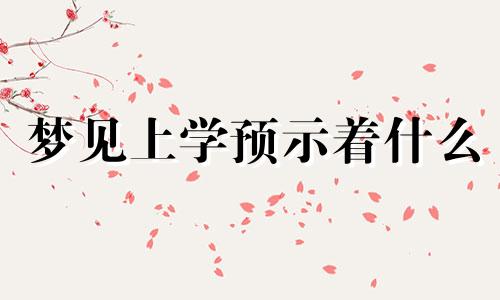 梦见上学预示着什么 梦见上学什么意思啊